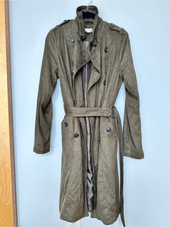 Maison Jules Jackets & Blazers - Maison Jules Olive Brown Suede Coat